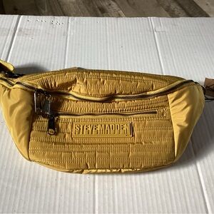 Steve Madden Yellow Mustard Btamia Oversized Quilted Belt Bag
